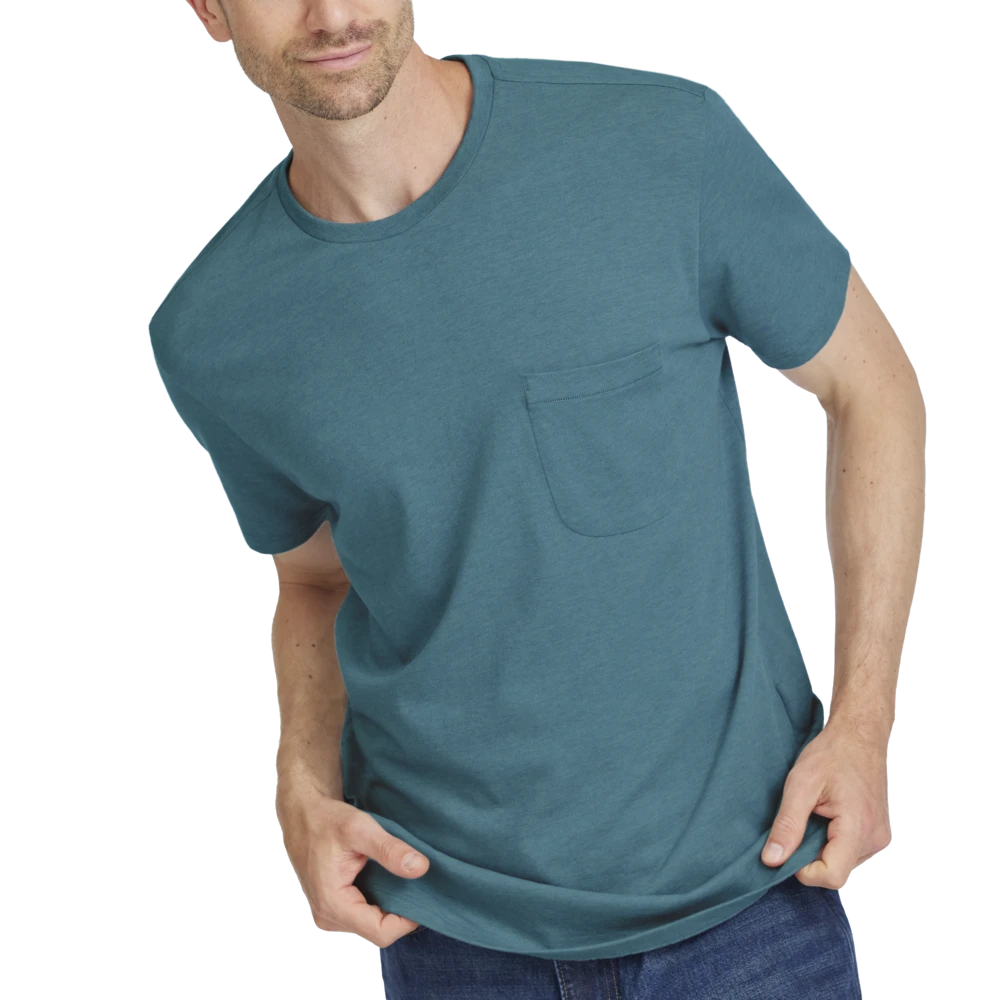 Men's Soft Merino Tee - Chasm Teal 3 Men's Soft Merino Tee - Chasm Teal - Image 3