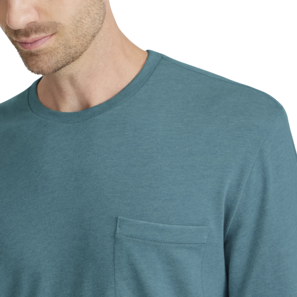 Men's Soft Merino Long Sleeve Tee - Chasm Teal 2 Men's Soft Merino Long Sleeve Tee - Chasm Teal - Image 2