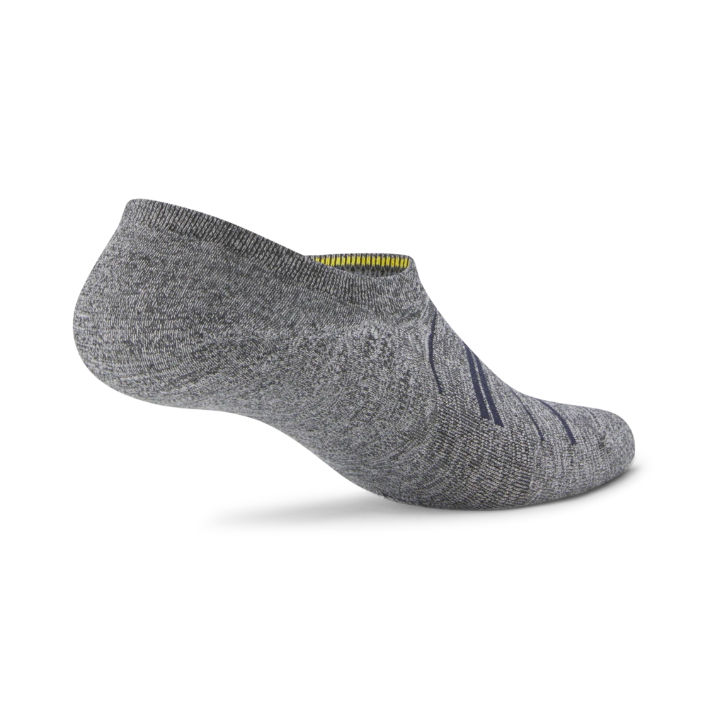 Anytime No Show Sock - Natural Grey Heather/Deep Navy 2 Anytime No Show Sock - Natural Grey Heather/Deep Navy - Image 2