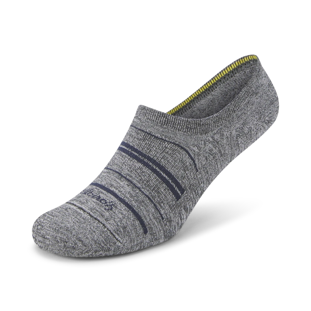 Anytime No Show Sock - Natural Grey Heather/Deep Navy 1 Anytime No Show Sock - Natural Grey Heather/Deep Navy