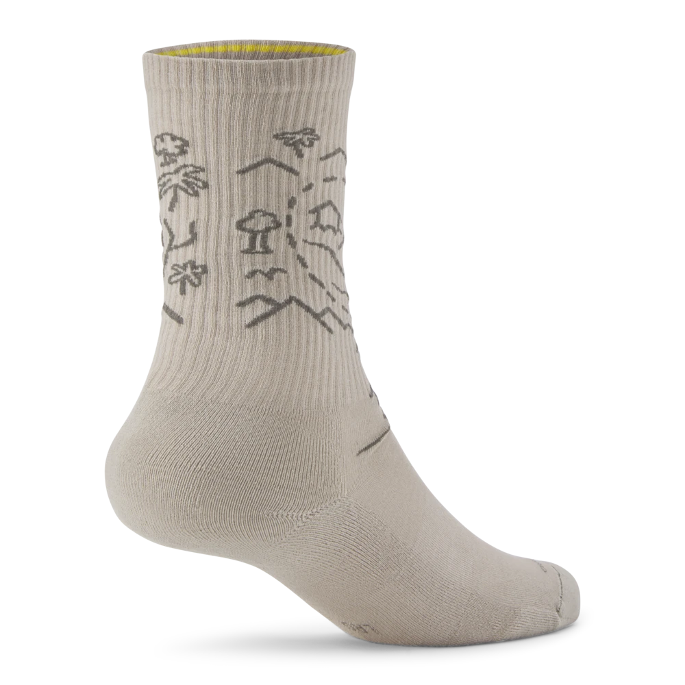 Anytime Crew Sock - Rugged Beige (Hazy Pine) - NZ Map - Image 2
