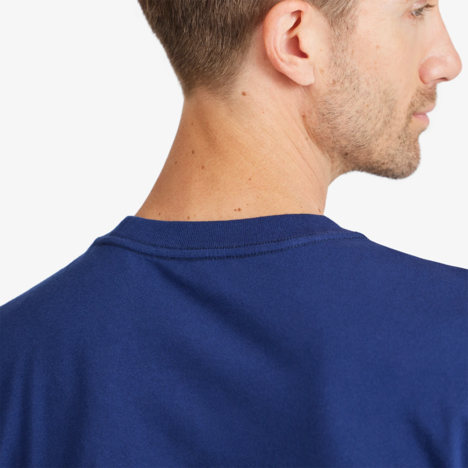 Men's Organic Cotton Long Sleeve Tee - Logo - Deep Navy 3 Men's Organic Cotton Long Sleeve Tee - Logo - Deep Navy - Image 3