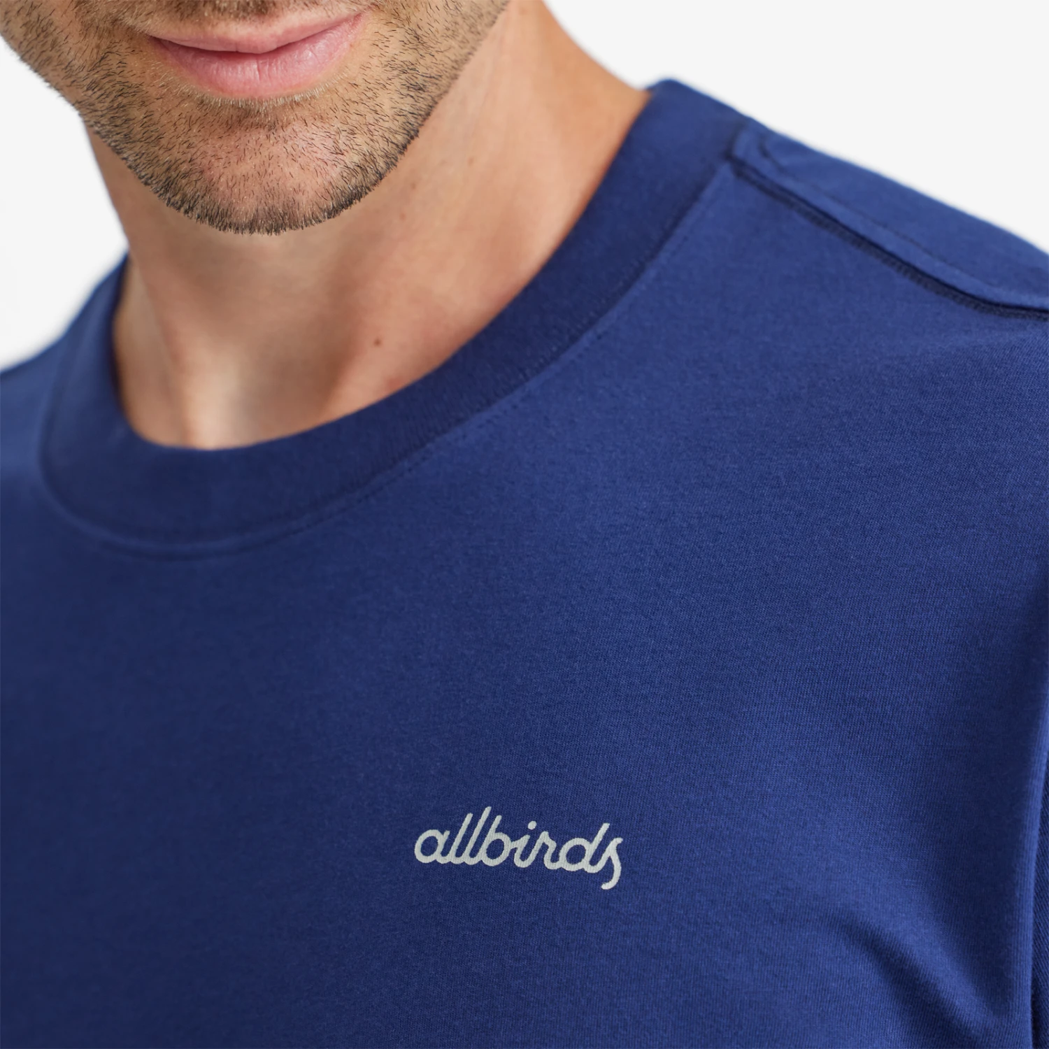 Men's Allgood Organic Cotton Tee - Logo - Deep Navy 2 Men's Allgood Organic Cotton Tee - Logo - Deep Navy - Image 2