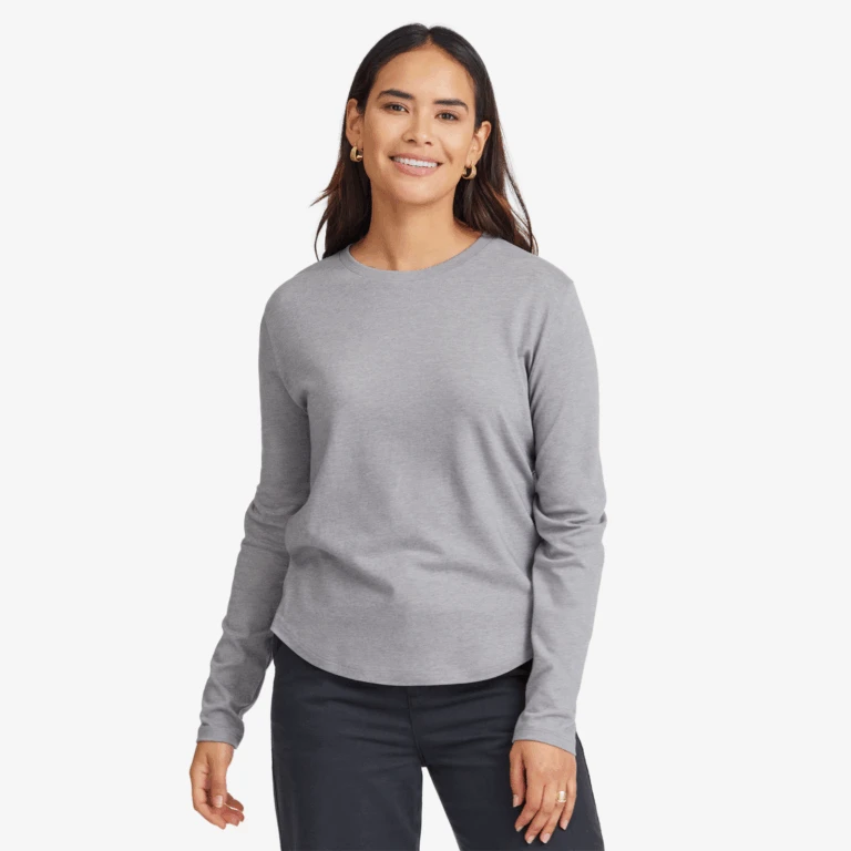 Women's Anytime Soft Merino Long Sleeve Tee - Medium Grey