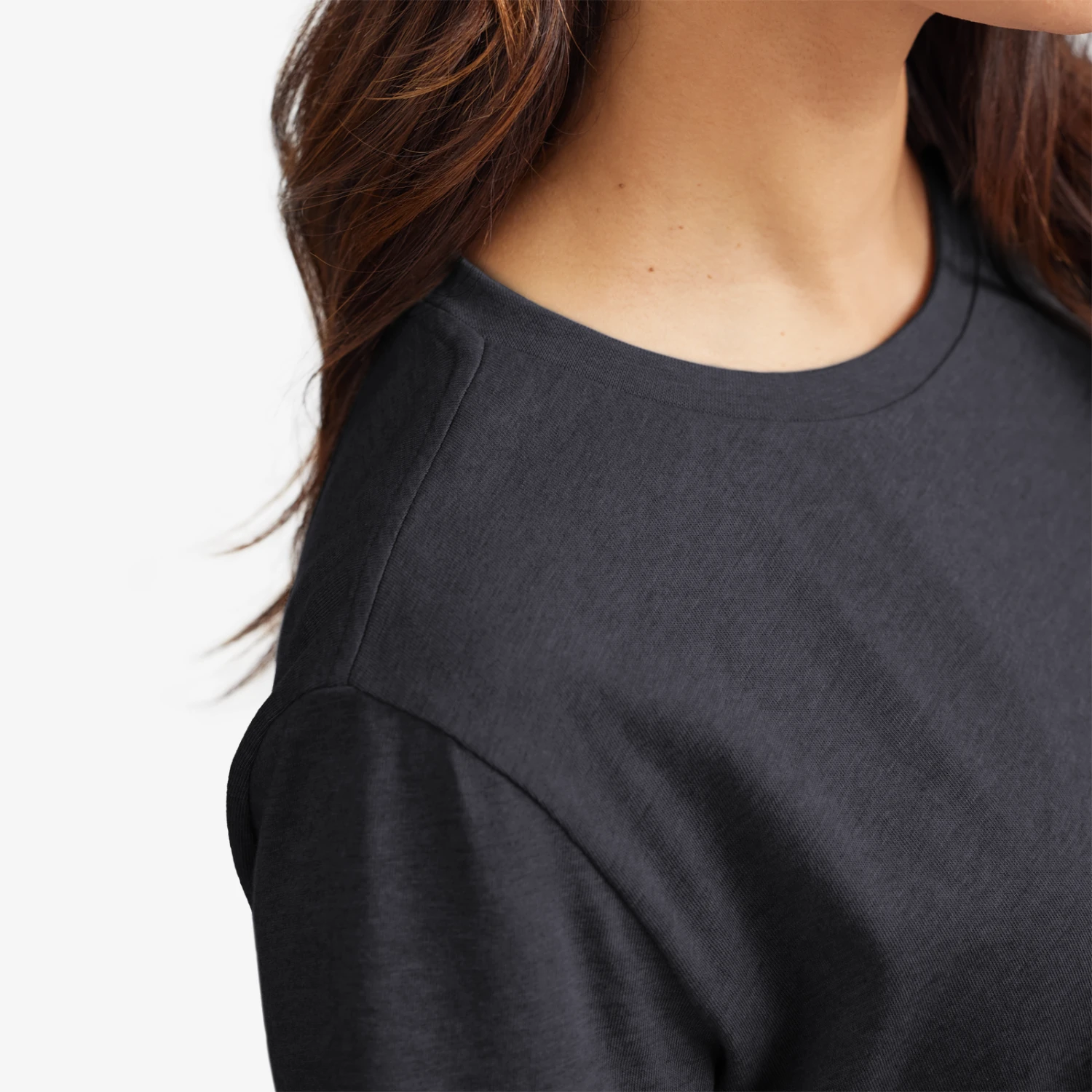 Women's Soft Merino Tee - Natural Black 3 Women's Soft Merino Tee - Natural Black - Image 3