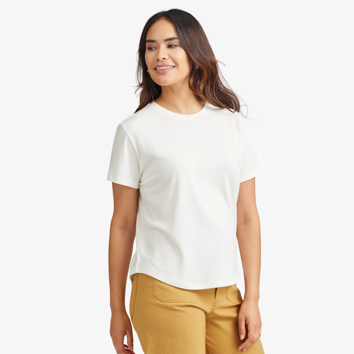 Women's Anytime Soft Merino Tee - Natural White 2 Women's Anytime Soft Merino Tee - Natural White - Image 2