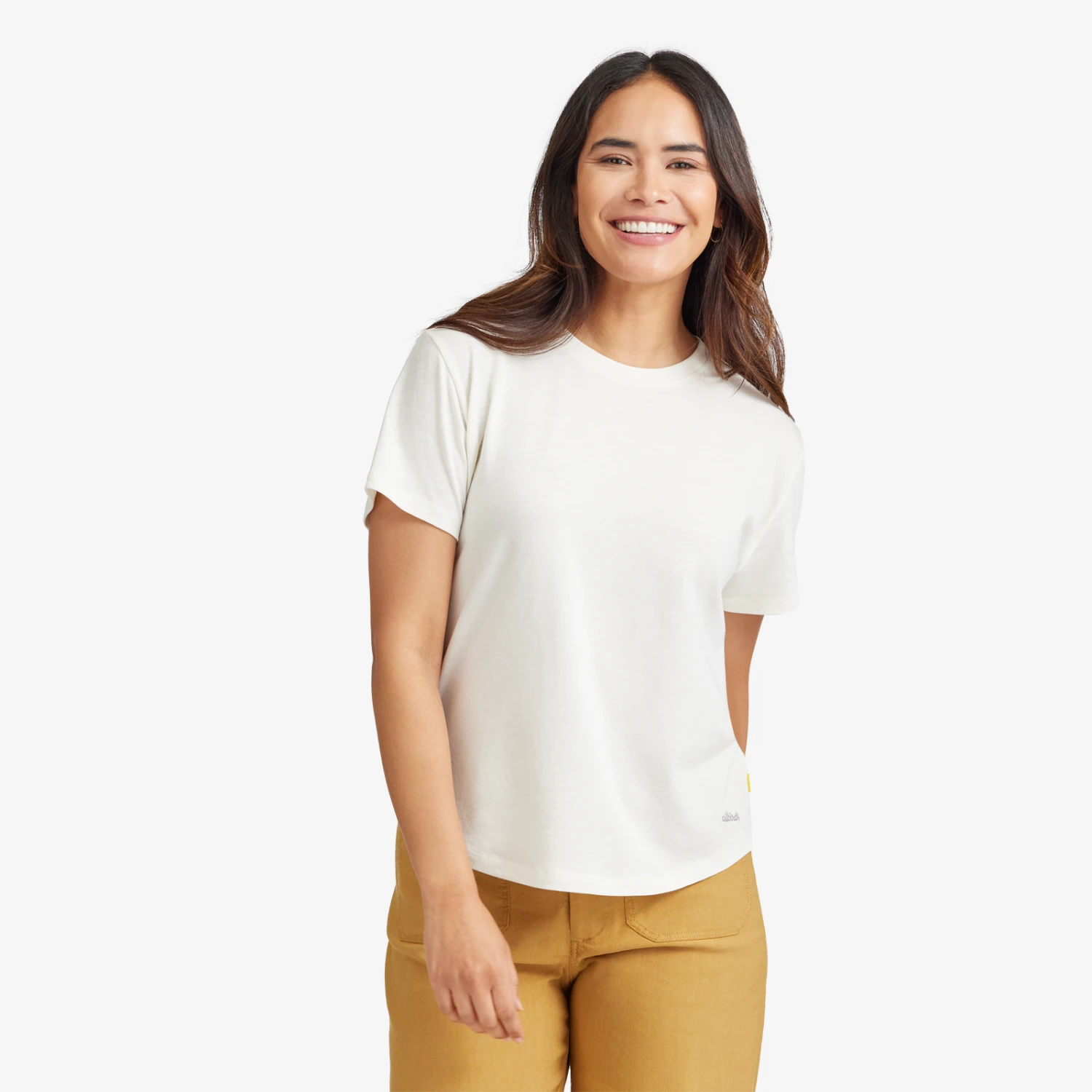 Women's Anytime Soft Merino Tee - Natural White 1 Women's Anytime Soft Merino Tee - Natural White
