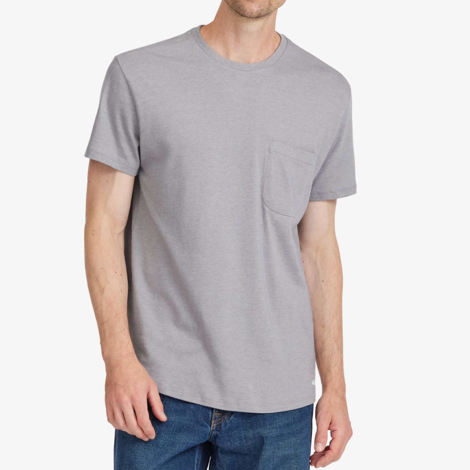 Men's Anytime Soft Merino Tee - Medium Grey 1 Men's Anytime Soft Merino Tee - Medium Grey